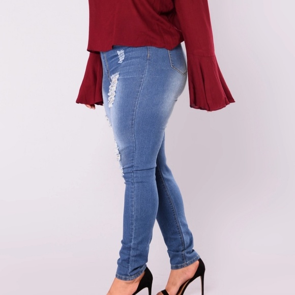 DISTRESSED SKINNY JEANS - Picture 3 of 7